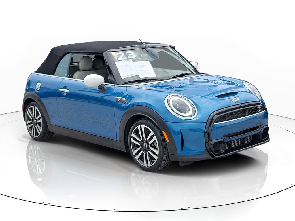 Island Blue Metallic 2023 MINI Cooper S Convertible FWD Convertible Front-Wheel Drive 7-Speed Automatic