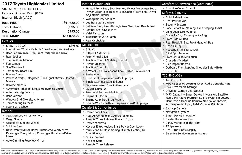 Used 2017 White Toyota Limited image 7
