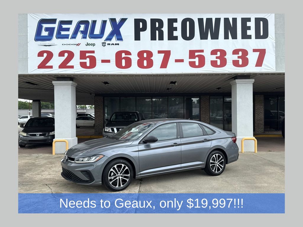 Gray 2025 Volkswagen Jetta Sport FWD Sedan Front-Wheel Drive 8-Speed Automatic