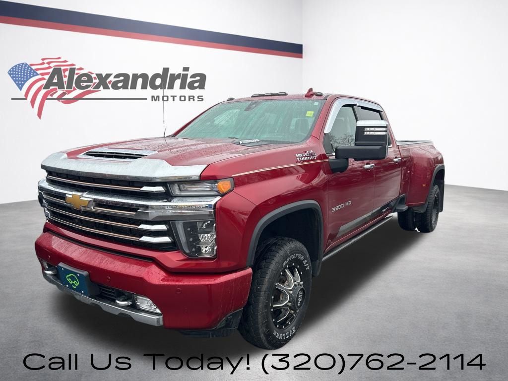 Cherry Red Tintcoat 2021 Chevrolet Silverado 3500HD High Country Crew Cab 4WD Pickup Truck Four-Wheel Drive Automatic