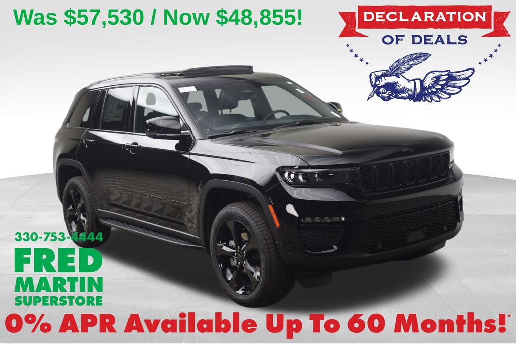 Diamond Black Crystal Pearlcoat 2025 Jeep Grand Cherokee Limited 4WD SUV / Crossover Four-Wheel Drive 8-Speed Automatic