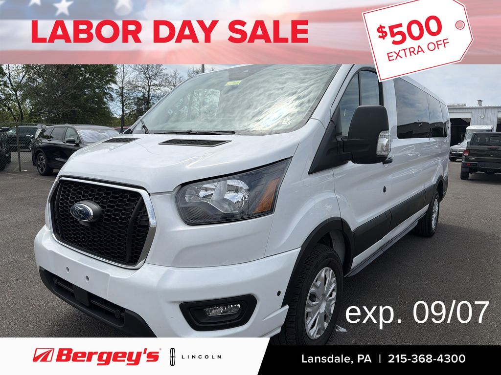 Oxford White 2025 Ford Transit Passenger Van Rear-Wheel Drive 