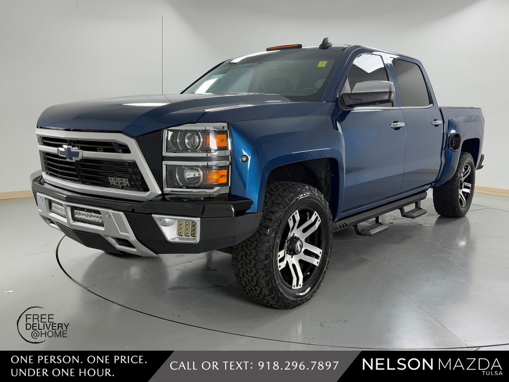 Deep Ocean Blue Metallic 2015 Chevrolet Silverado 1500 LTZ Crew Cab 4WD Pickup Truck Four-Wheel Drive 8-Speed Automatic Overdrive