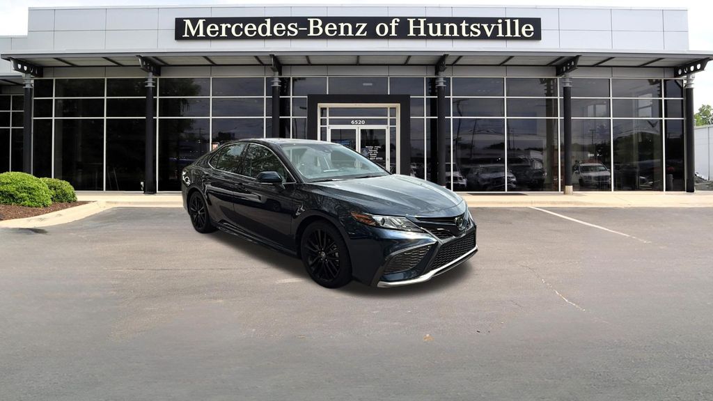 Teal (Galactic Aqua Mica) 2021 Toyota Camry XSE FWD Sedan Front-Wheel Drive 8-Speed Automatic