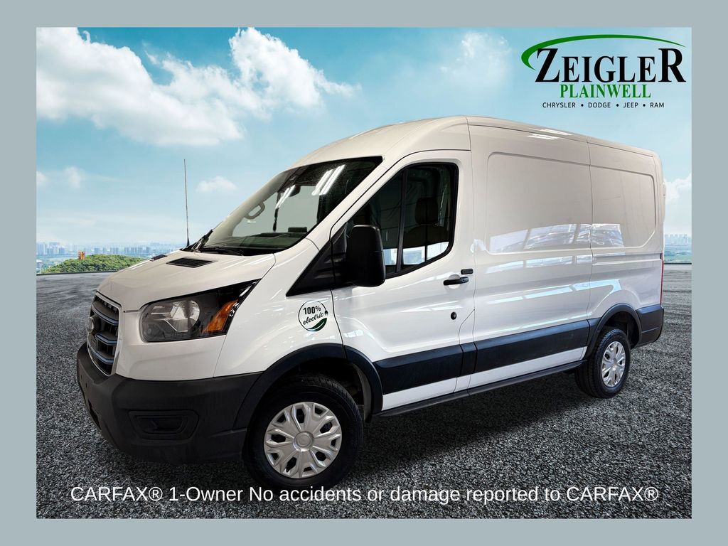 Oxford White 2023 Ford E-Transit 350 Medium Roof RWD Van Rear-Wheel Drive Automatic