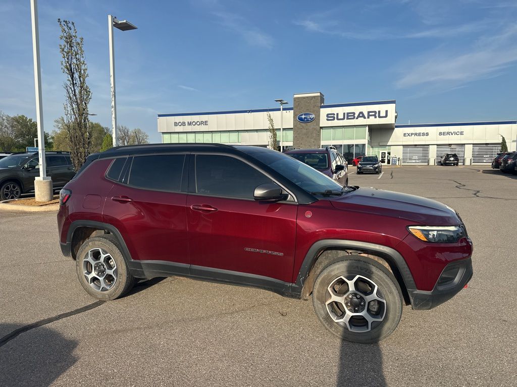 Velvet Red Pearlcoat 2022 Jeep Compass Trailhawk 4WD SUV / Crossover Four-Wheel Drive 9-Speed Automatic