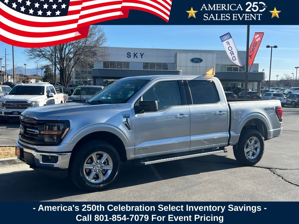 Silver Metallic 2025 Ford F-150 Pickup Truck Four-Wheel Drive Automatic