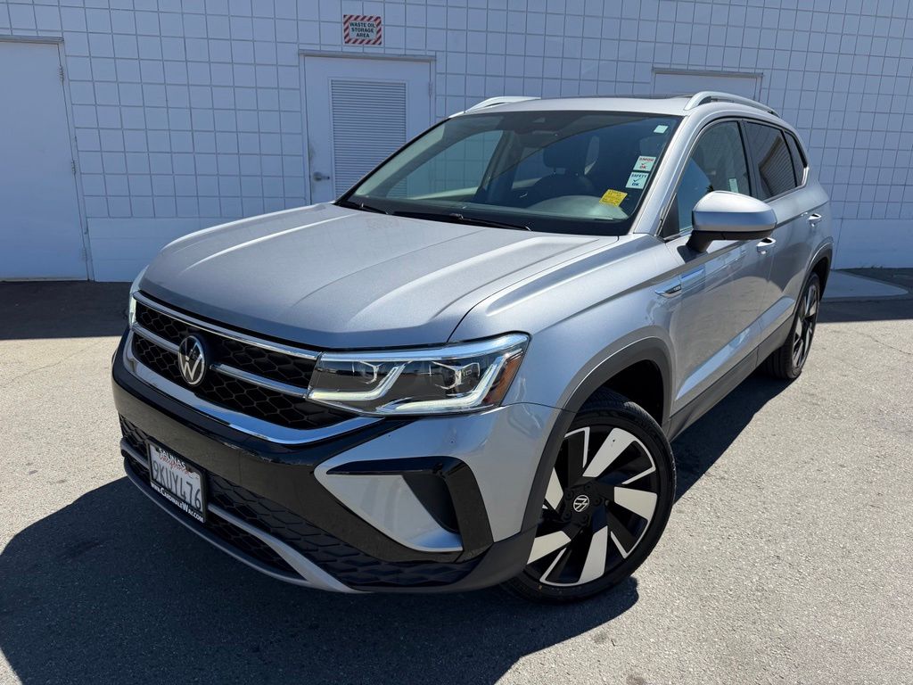 Pyrite Silver Metallic 2024 Volkswagen Taos SUV / Crossover All-Wheel Drive 7-Speed Dual Clutch