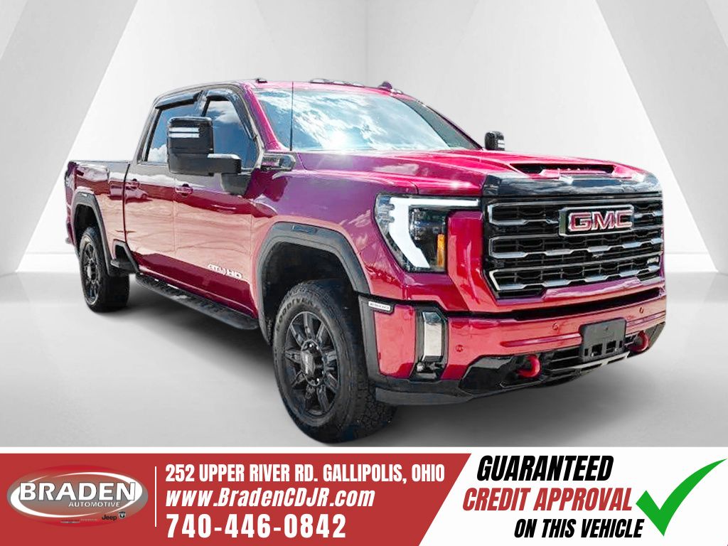 Volcanic Red 2024 GMC Sierra 2500HD AT4 Crew Cab 4WD Pickup Truck Four-Wheel Drive Automatic