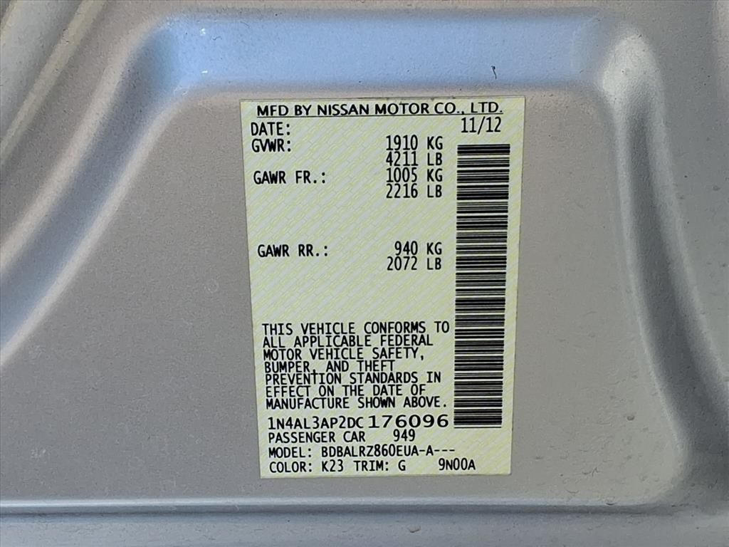 2013 Nissan Altima 2.5 S Silver at Emmons Autoplex