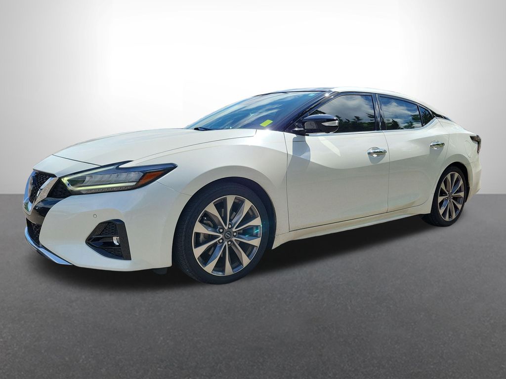 Pearl White Tricoat 2023 Nissan Maxima Sedan Front-Wheel Drive Continuously Variable Transmission