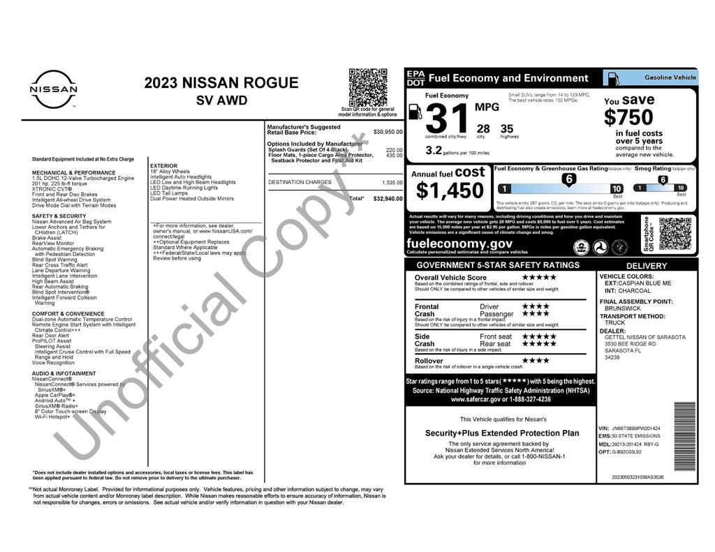 Used 2023 Blue Nissan SV image 2