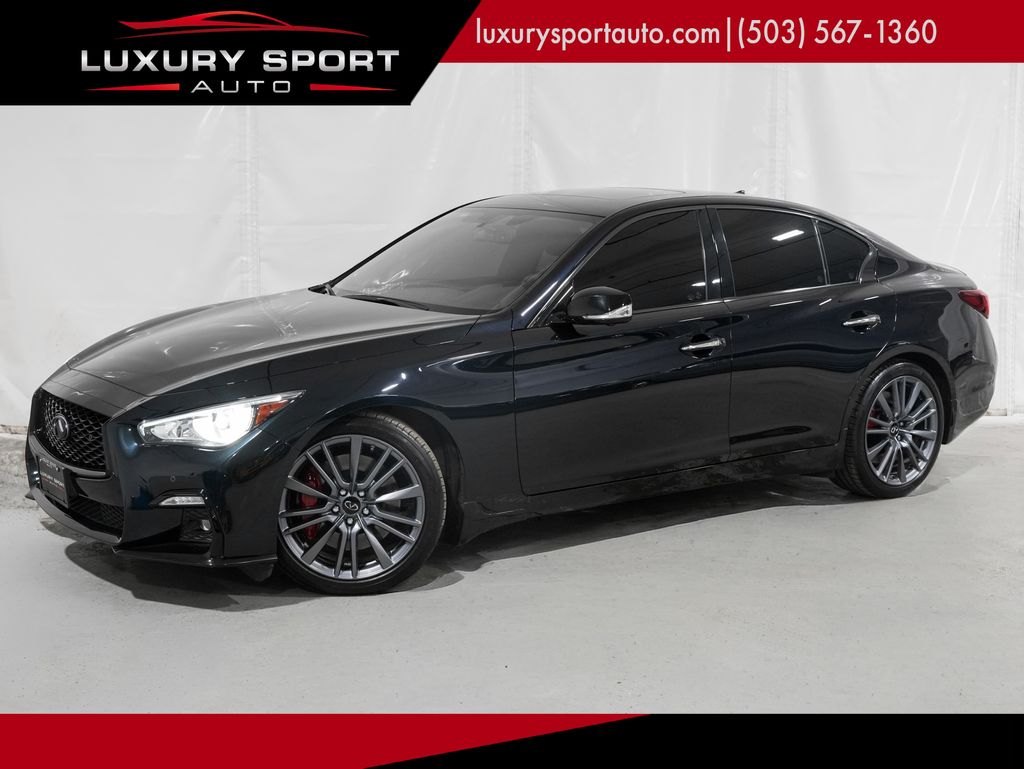 Black Opal Metallic 2023 INFINITI Q50 Sedan Rear-Wheel Drive 7-Speed Automatic Overdrive