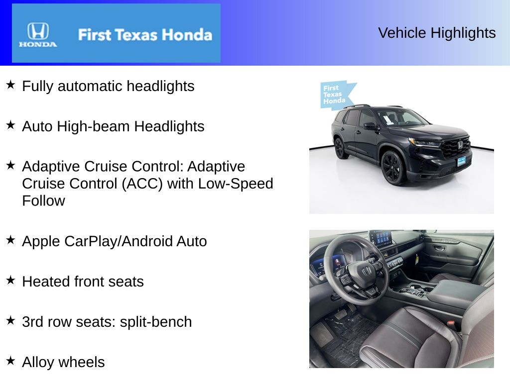 Used Car 2025 Honda Pilot  Black Edition For Sale Under $50,000 In Austin, Texas