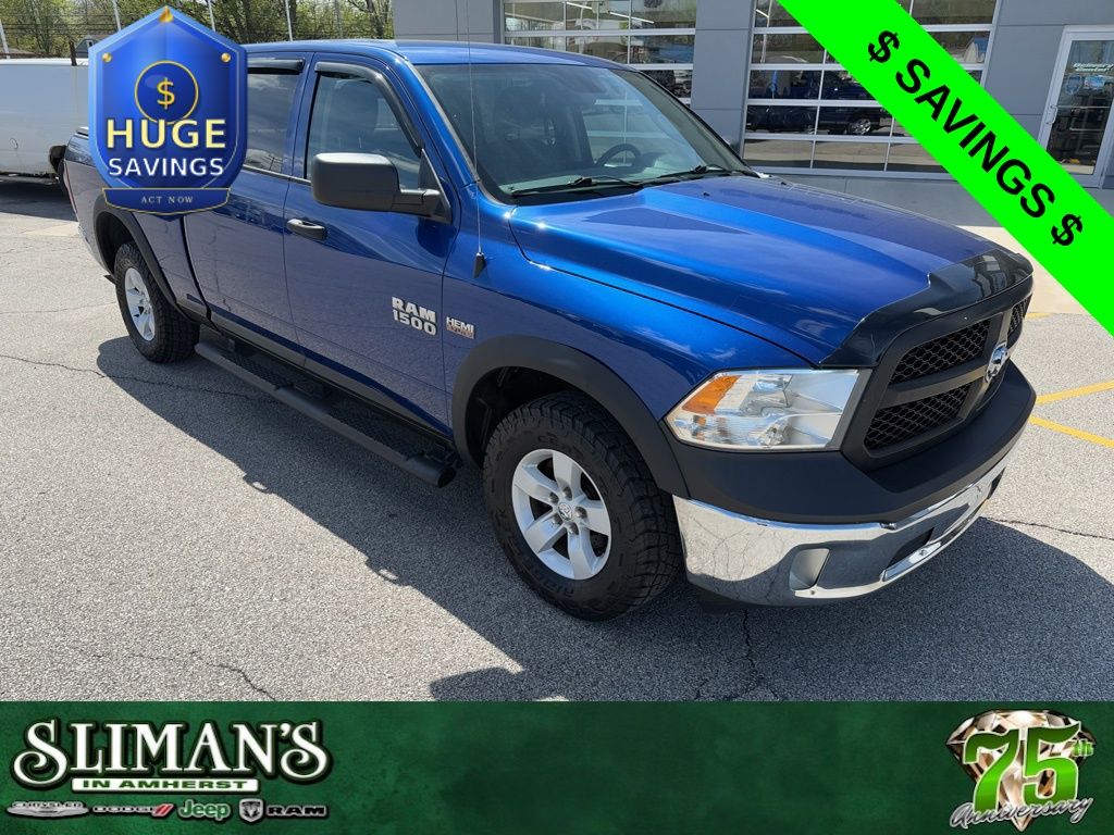 Blue Streak Pearlcoat 2016 RAM 1500 Tradesman Crew Cab 4WD Pickup Truck Four-Wheel Drive 6-Speed Automatic