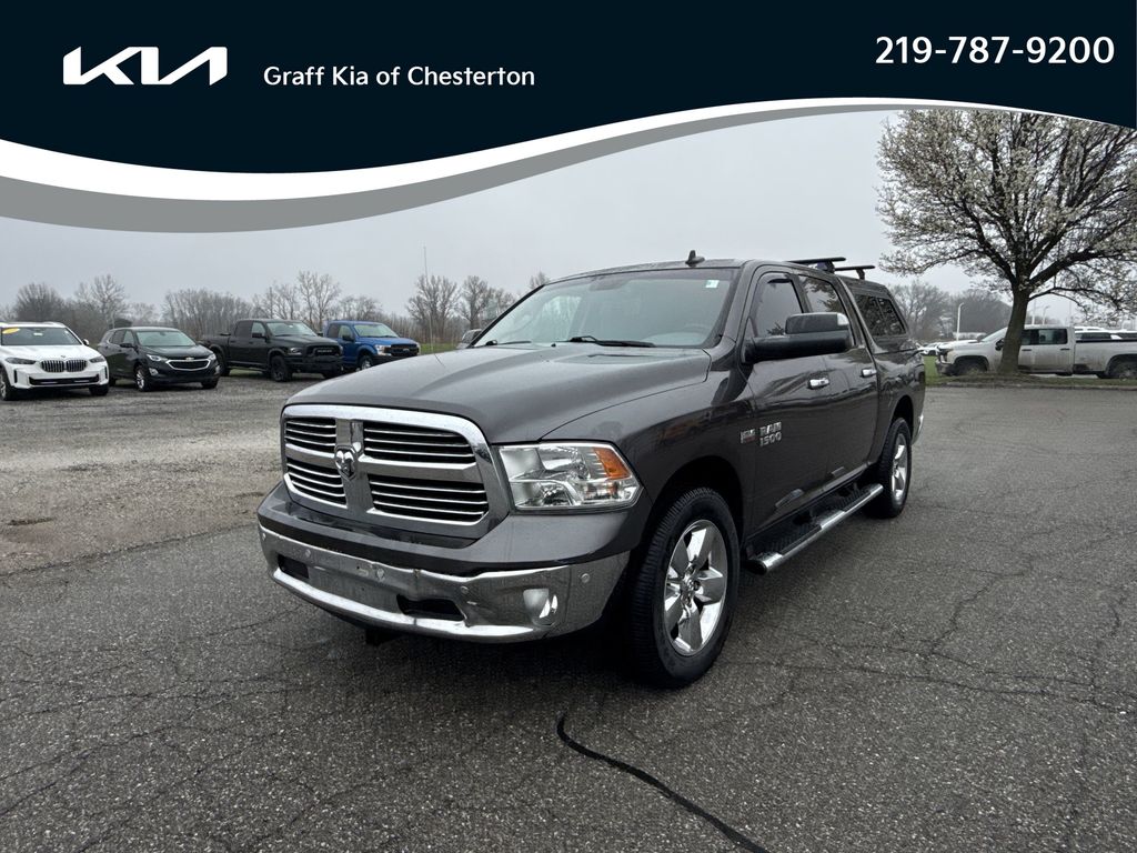 Gray (Granite Crystal Metallic Clearcoat) 2016 RAM 1500 Big Horn Crew Cab 4WD Pickup Truck Four-Wheel Drive 8-Speed Automatic