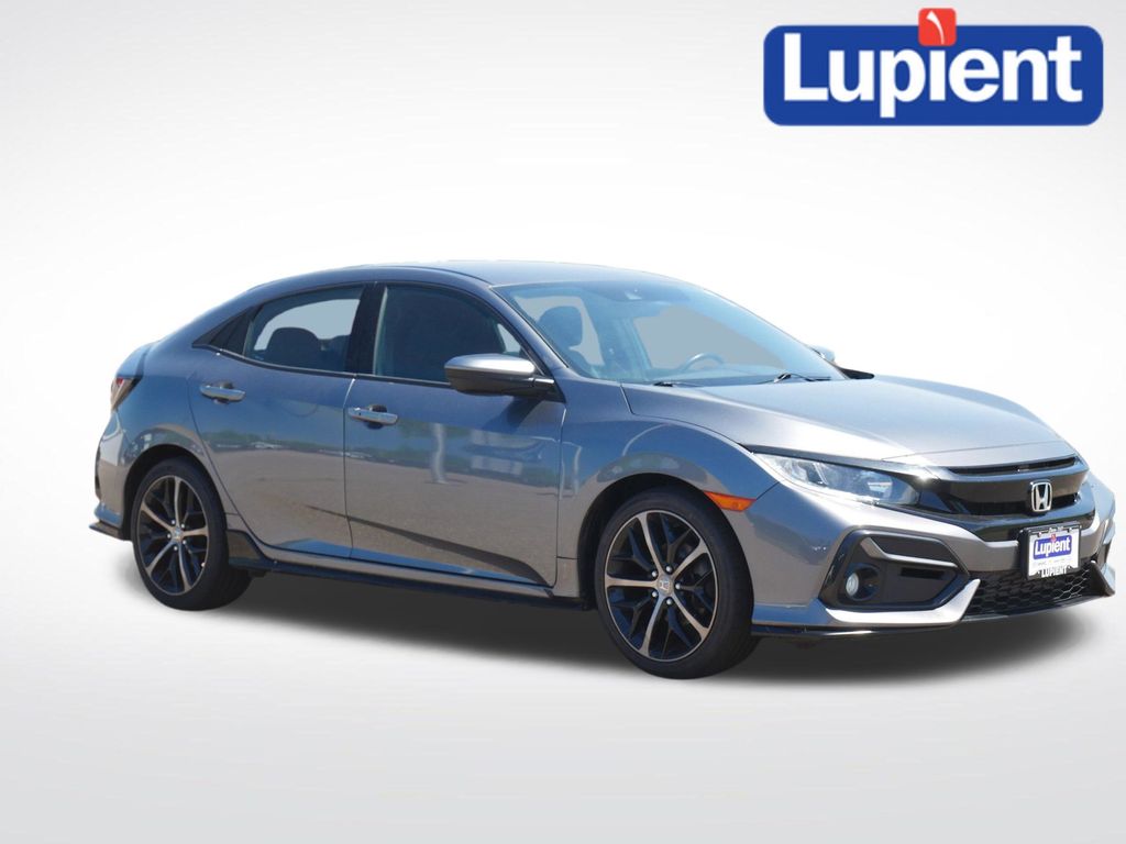 Sonic Gray Pearl 2021 Honda Civic Hatchback Sport FWD Hatchback Front-Wheel Drive Continuously Variable Transmission