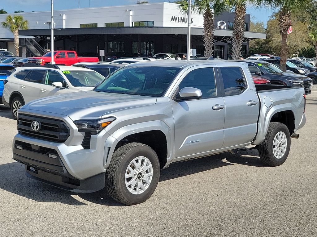 Celestial Silver Metallic 2024 Toyota Tacoma SR5 Double Cab RWD Pickup Truck 4X2 8-Speed Automatic