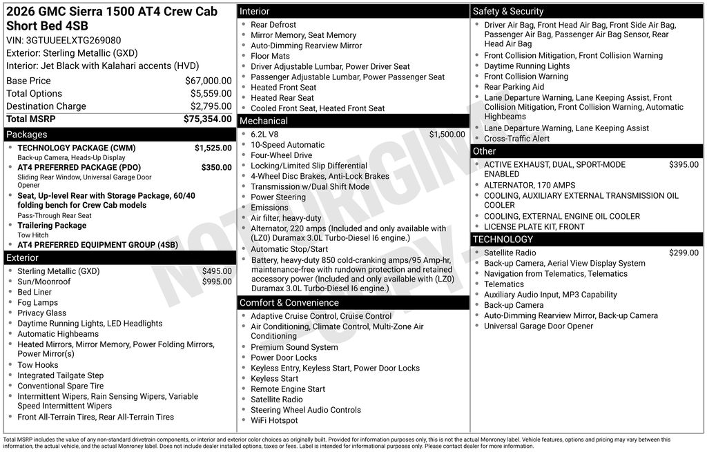 New 2026 Silver GMC AT4 image 2