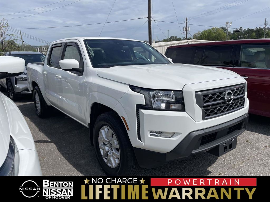 Glacier White 2024 Nissan Frontier SV Crew Cab RWD Pickup Truck 4X2 9-Speed Automatic Overdrive