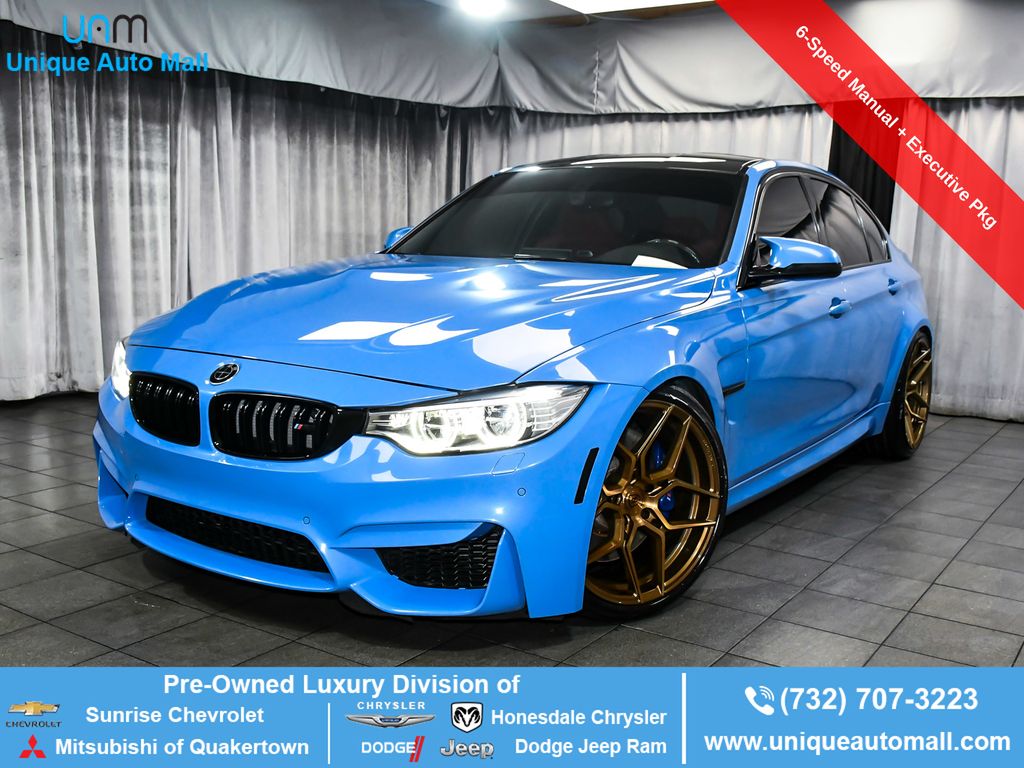 Yas Marina Blue Metallic 2016 BMW M3 Sedan Rear-Wheel Drive 6-Speed Manual