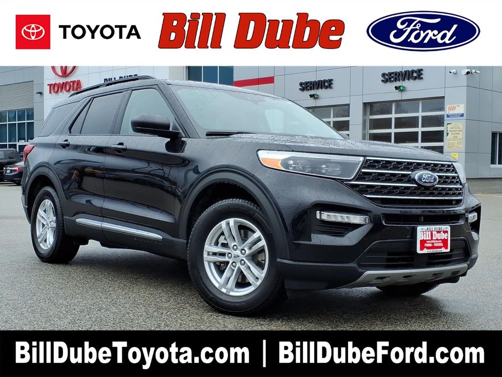 Black 2021 Ford Explorer XLT AWD SUV / Crossover All-Wheel Drive Automatic