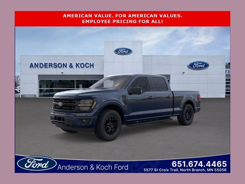 Blue Metallic 2026 Ford F-150 XLT SuperCrew 4WD Pickup Truck Four-Wheel Drive Automatic