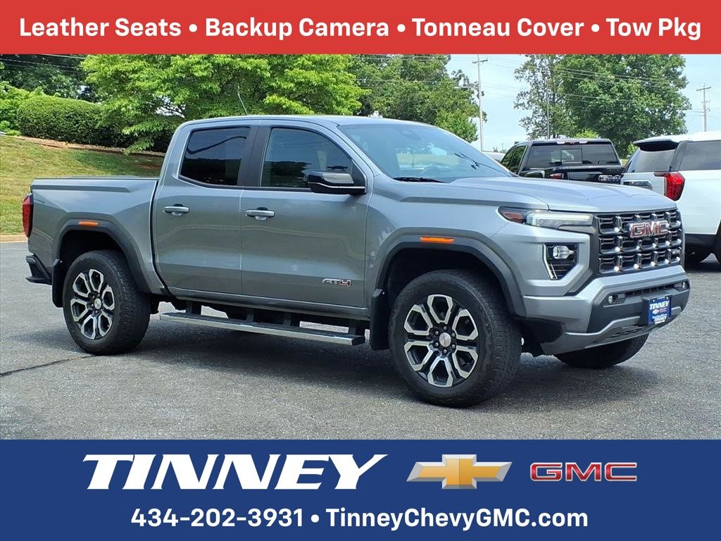 Sterling Metallic 2023 GMC Canyon AT4 Crew Cab 4WD Pickup Truck Four-Wheel Drive 8-Speed Automatic