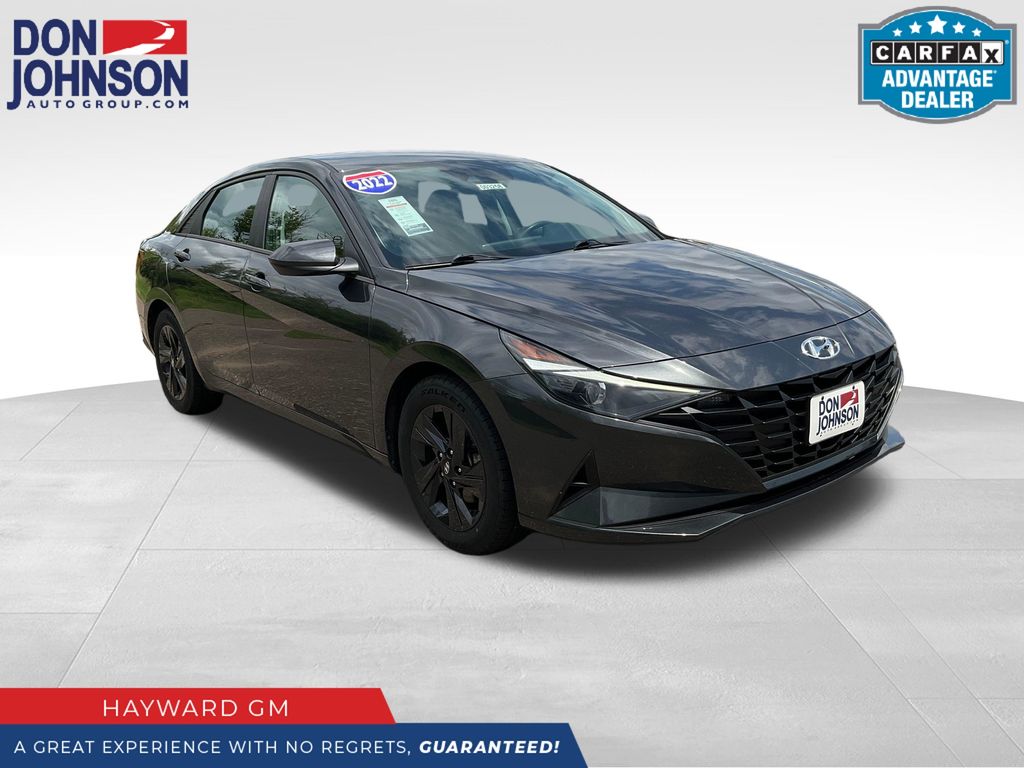 Portofino Gray 2022 Hyundai Elantra Sedan Front-Wheel Drive Continuously Variable Transmission