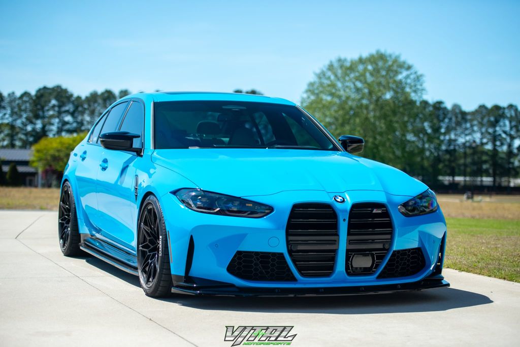 Rivera Blue 2024 BMW M3 Sedan All-Wheel Drive 8-Speed Automatic