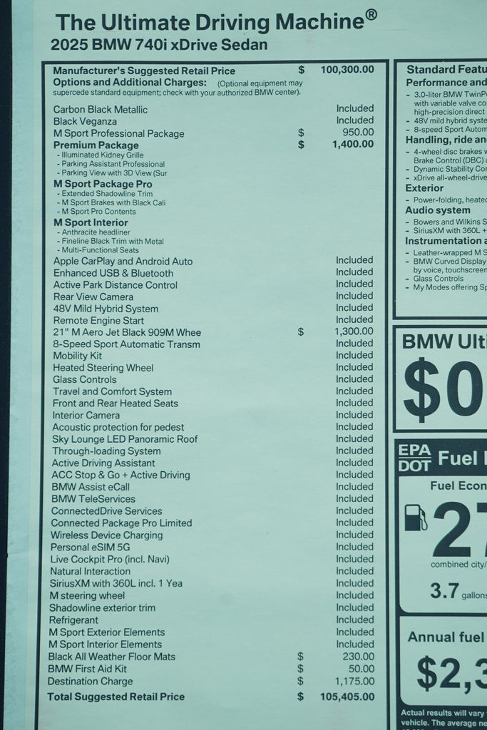 2025 BMW 7 Series 740i xDrive 9