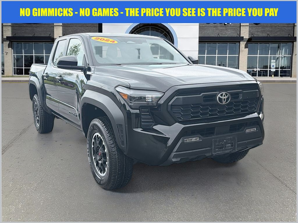Black 2024 Toyota Tacoma TRD Off-Road Double Cab 4WD Pickup Truck Four-Wheel Drive 8-Speed Automatic