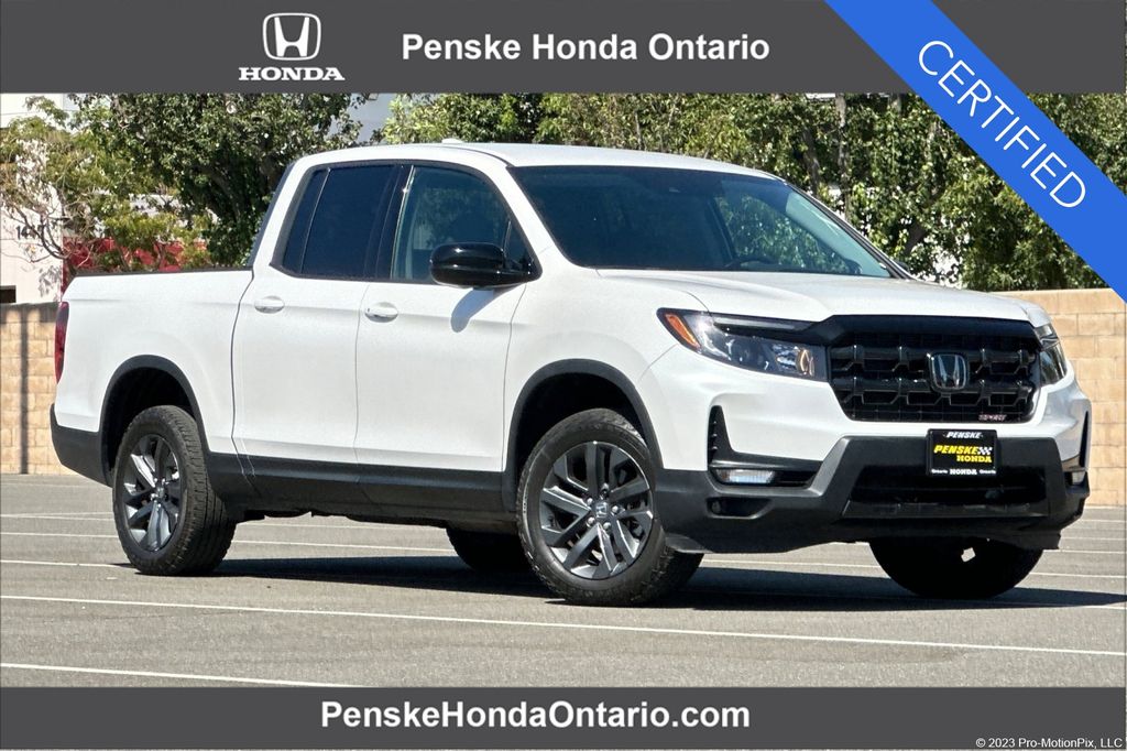 Platinum White Pearl 2025 Honda Ridgeline Pickup Truck All-Wheel Drive 9-Speed Automatic