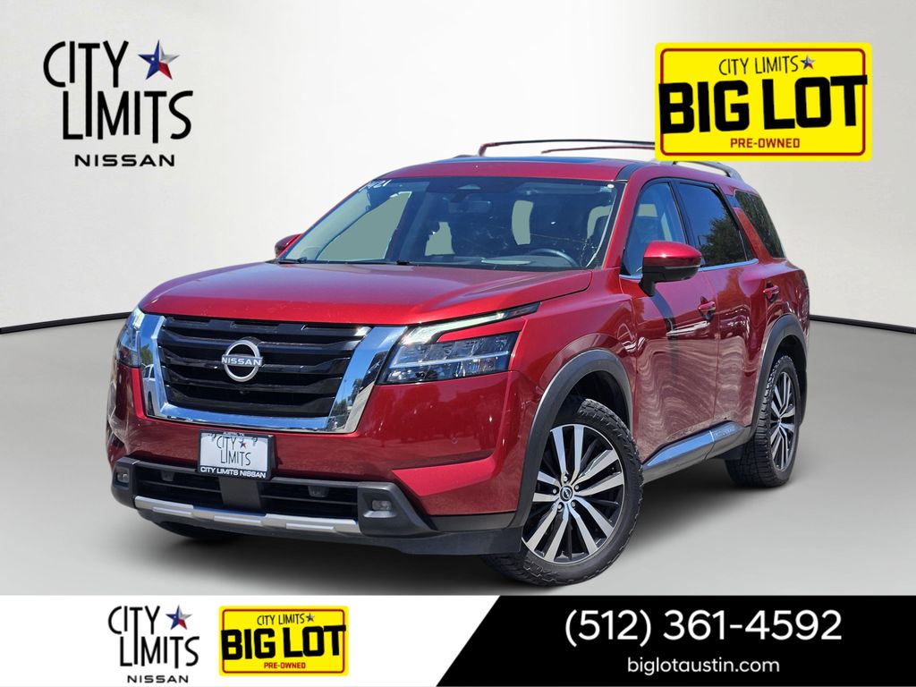 Red (Scarlet Ember Tintcoat) 2023 Nissan Pathfinder SUV / Crossover All-Wheel Drive 9-Speed Automatic