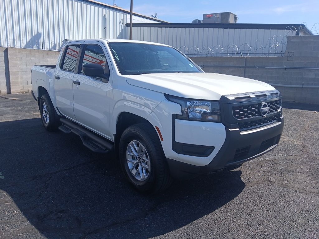 Glacier White 2025 Nissan Frontier Pickup Truck Four-Wheel Drive 9-Speed Automatic Overdrive