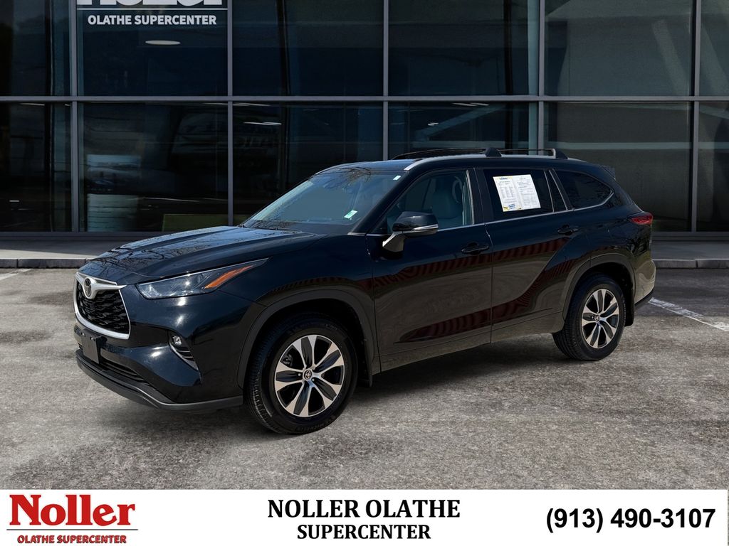 Midnight Black Metallic 2023 Toyota Highlander XLE AWD SUV / Crossover All-Wheel Drive 8-Speed Automatic