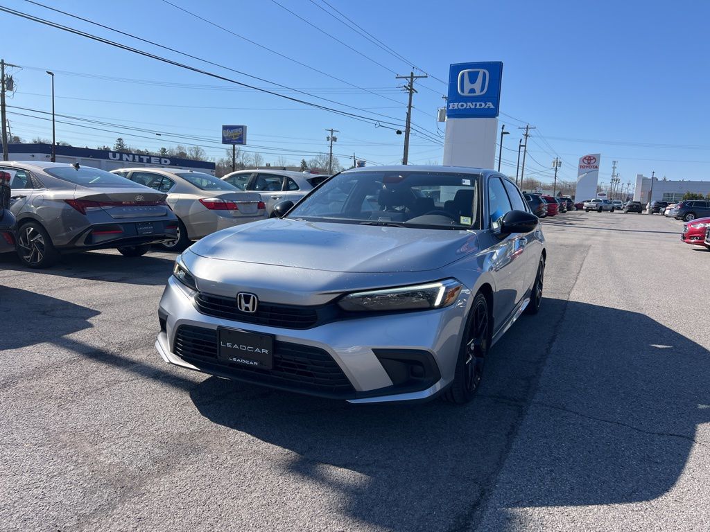 Silver Metallic 2023 Honda Civic Sport FWD Sedan Front-Wheel Drive Continuously Variable Transmission