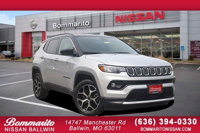 Silver 2025 Jeep Compass SUV / Crossover Four-Wheel Drive 8-Speed Automatic