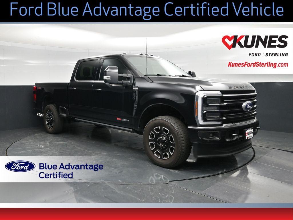 Black 2025 Ford F-250 Super Duty Platinum Crew Cab 4WD Pickup Truck Four-Wheel Drive Automatic