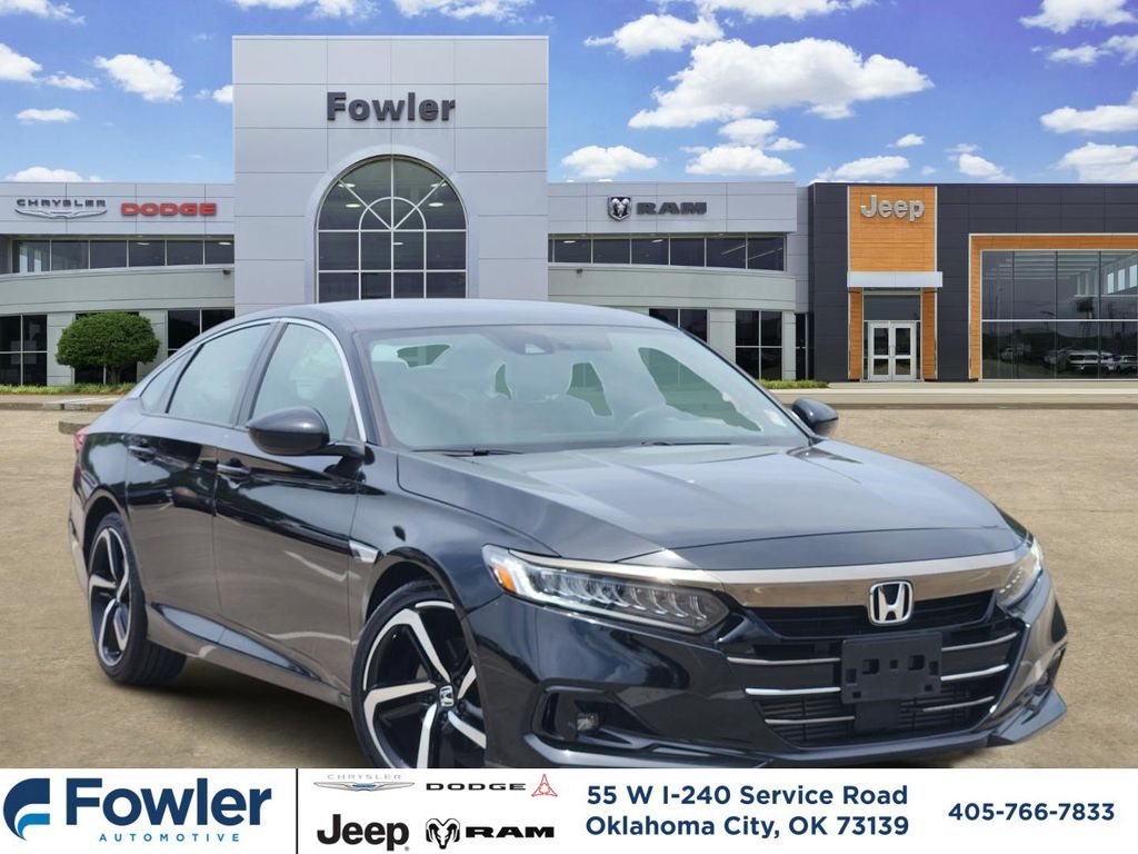Black 2022 Honda Accord Sedan Front-Wheel Drive Continuously Variable Transmission