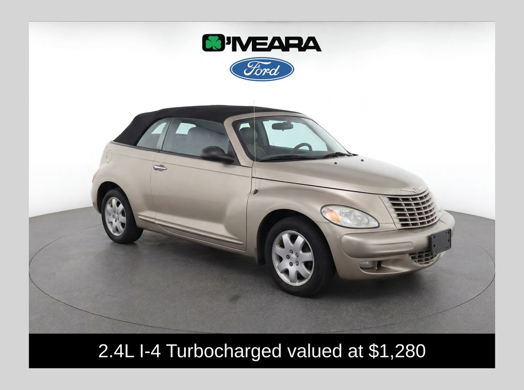 White (Linen Gold Pearl Metallic) 2005 Chrysler PT Cruiser Touring Convertible FWD Convertible Front-Wheel Drive 4-Speed Automatic