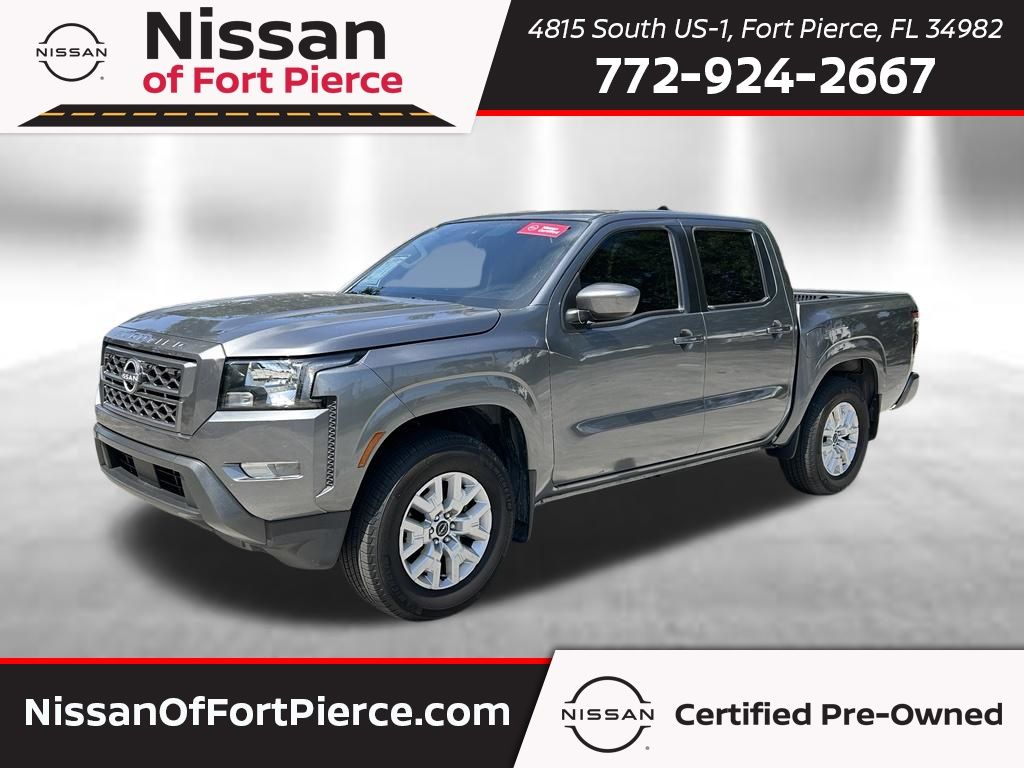 Gray (Gun Metallic) 2024 Nissan Frontier Pickup Truck 4X2 9-Speed Automatic Overdrive
