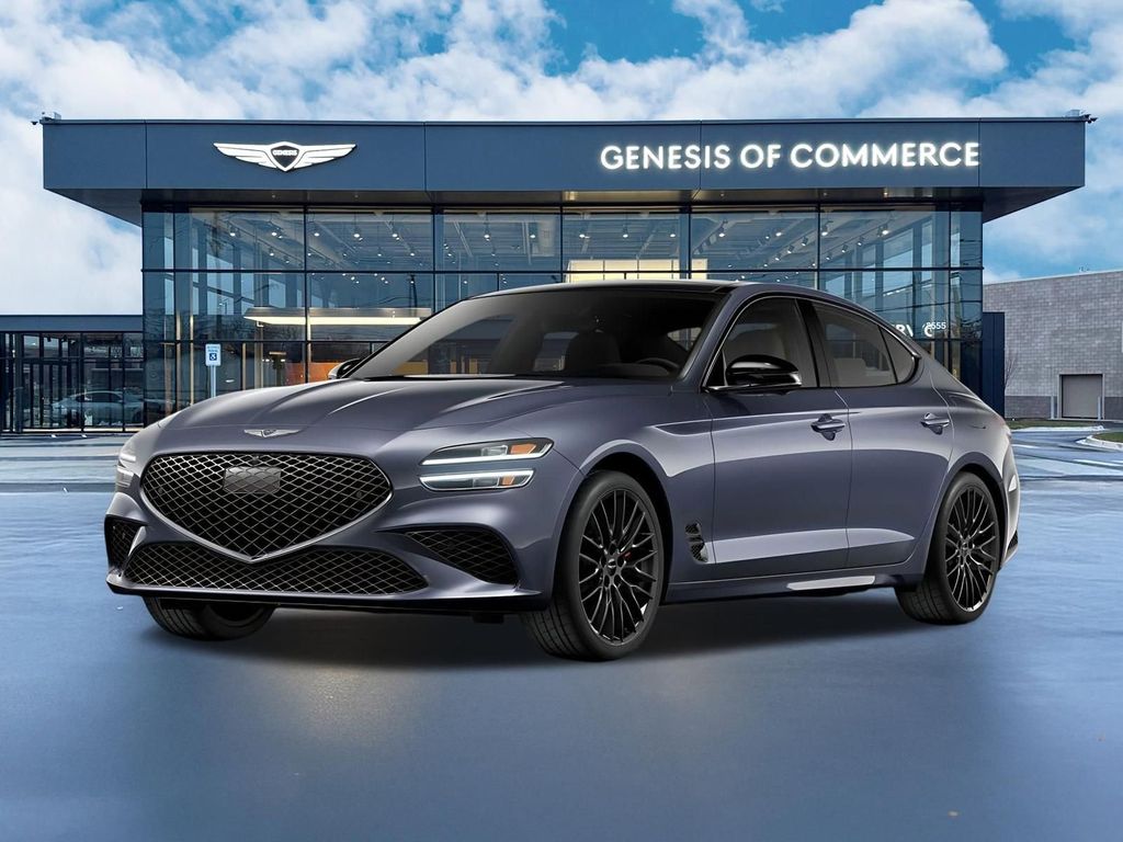 Ceres Blue 2026 Genesis G70 3.3T Prestige Graphite AWD Sedan All-Wheel Drive 8-Speed Automatic