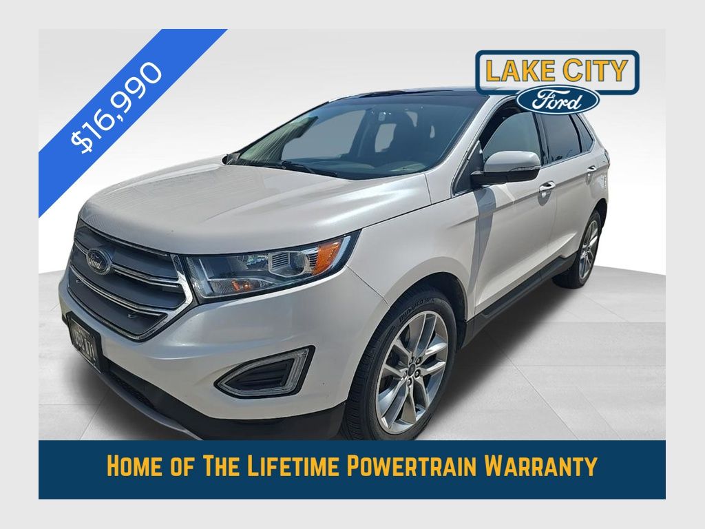 White Platinum Metallic Tri-Coat 2018 Ford Edge SUV / Crossover All-Wheel Drive 6-Speed Automatic