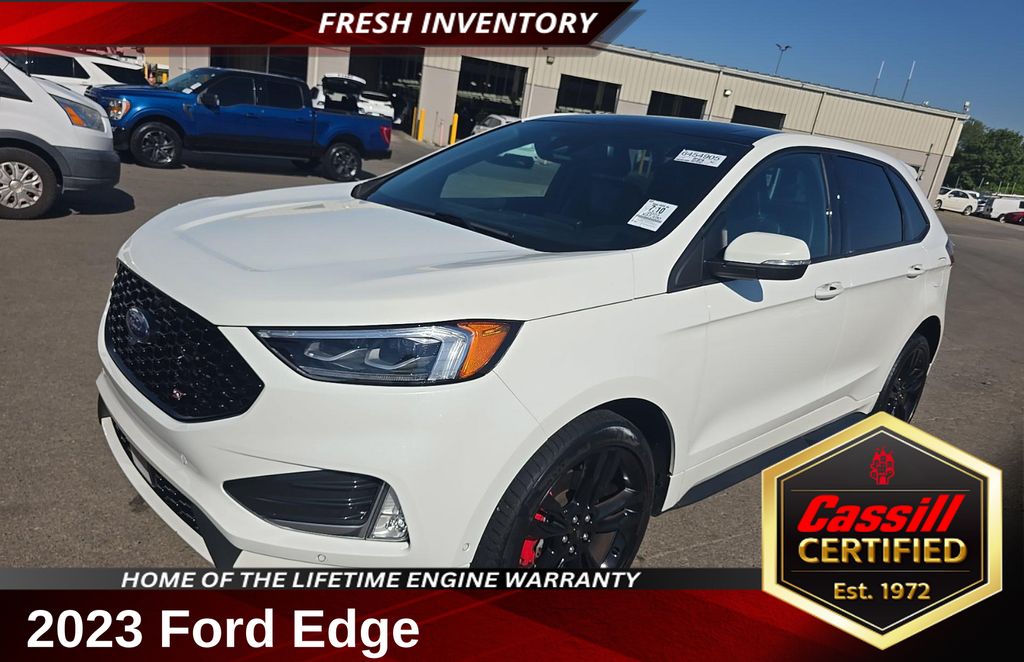 White Metallic 2023 Ford Edge SUV / Crossover All-Wheel Drive 7-Speed Automatic