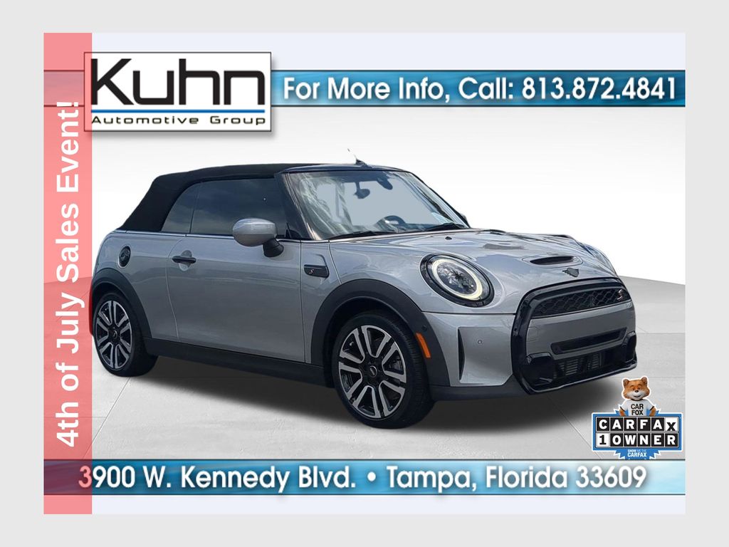 Melting Silver III Metallic 2024 MINI Cooper Convertible Front-Wheel Drive 6-Speed Manual