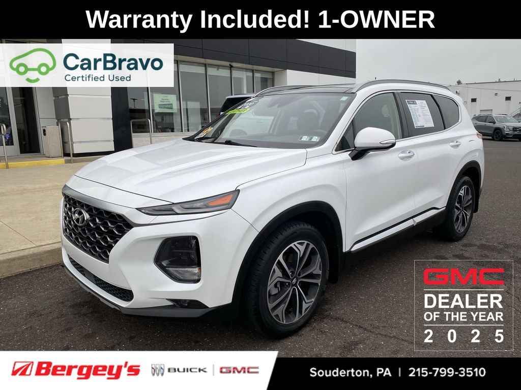 Quartz White 2020 Hyundai Santa Fe SUV / Crossover All-Wheel Drive 8-Speed Automatic