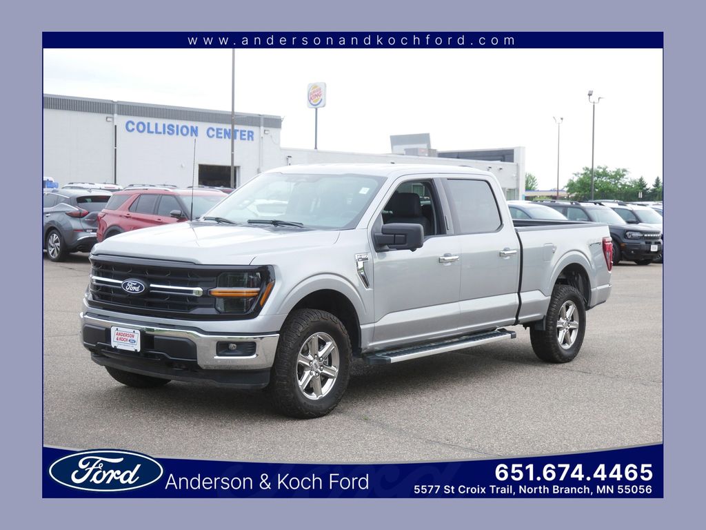 Iconic Silver Metallic 2024 Ford F-150 Pickup Truck Four-Wheel Drive Automatic