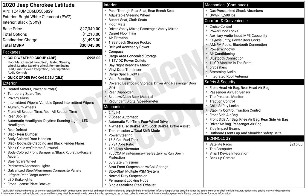 2020 Jeep Cherokee Latitude