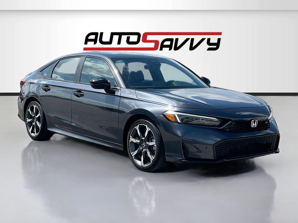 2025 Honda Civic Hybrid Sport Touring Gray at AutoSavvy Houston Northwest